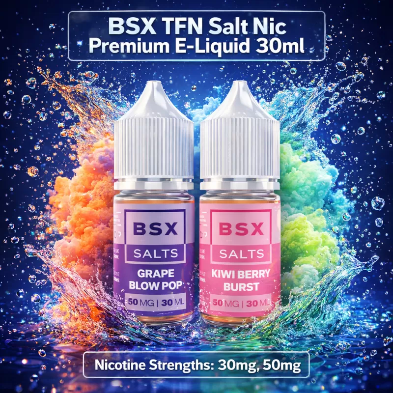BSX TFN Salt Nic Premium E-Liquid 30ml - Brown Tobacco / 30mg