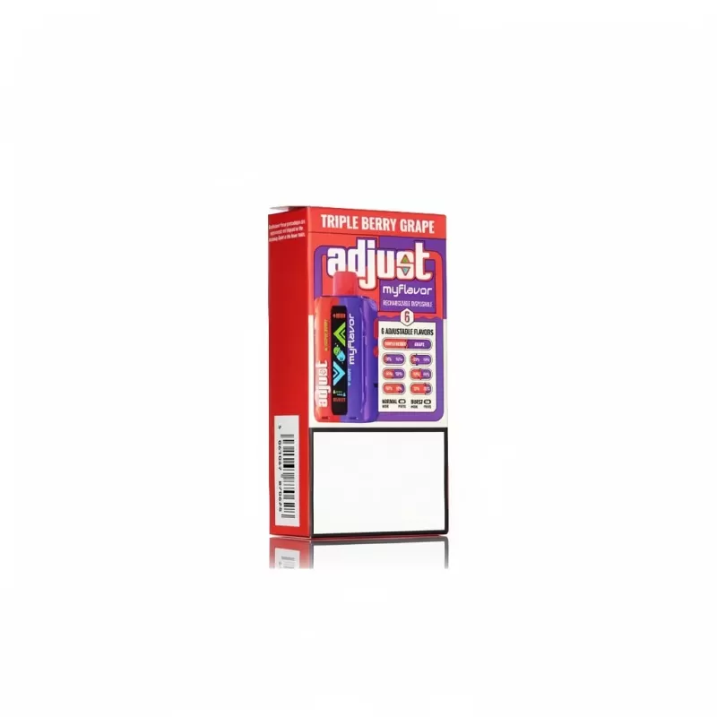 Adjust MyFlavor 40K Disposable 20mL 6-Level Flavor Vape - Midnight Ice Chill, Mixed Mint; Black Razz Baja, Blue Razz Ice - Image 3