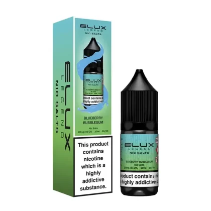Elux Legend Nic Salts Blueberry Bubblegum E Liquid 10ml - Nicotine Strength#20mg>10mg