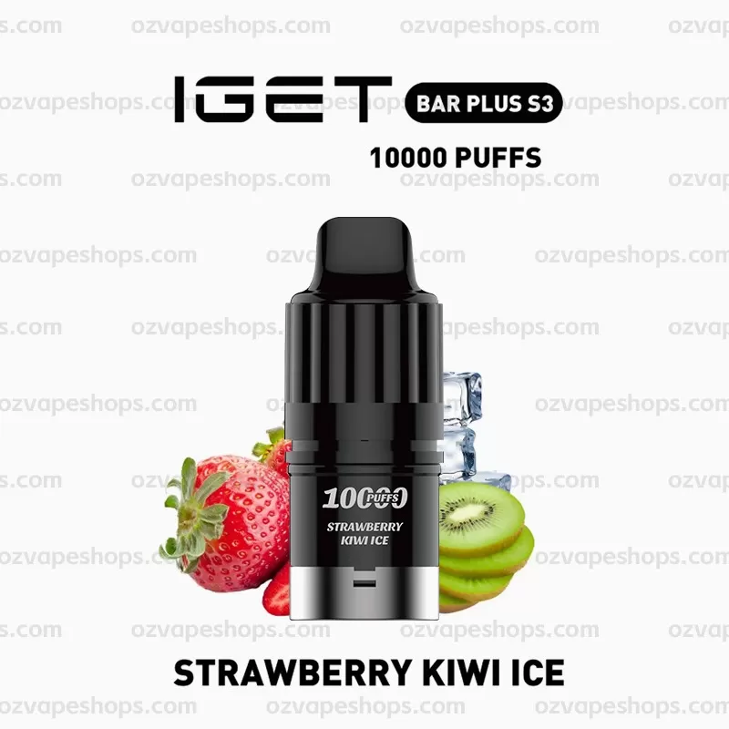 IGET Bar Plus S3 Pod – Strawberry Kiwi Ice - Ozvapeone (DBE423)