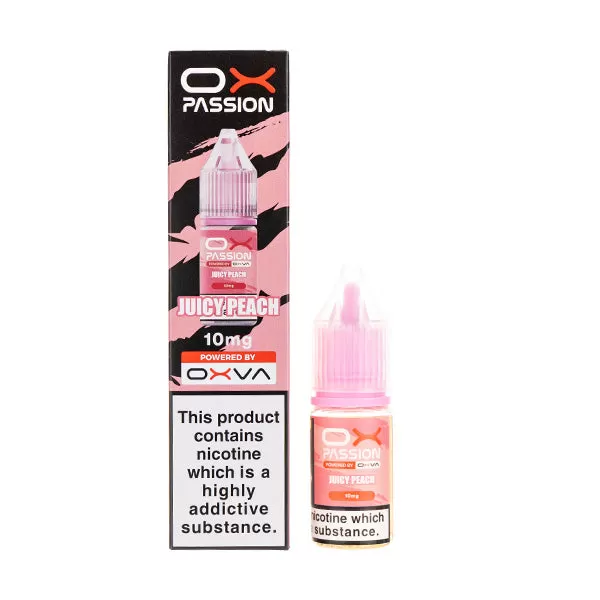 Juicy Peach Nic Salt E-Liquid by Oxva Ox Passion - 20mg