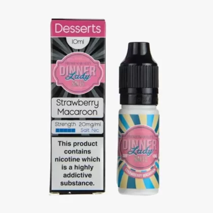 Strawberry Macaroon Nic Salt E-Liquid by Dinner Lady - 10mg