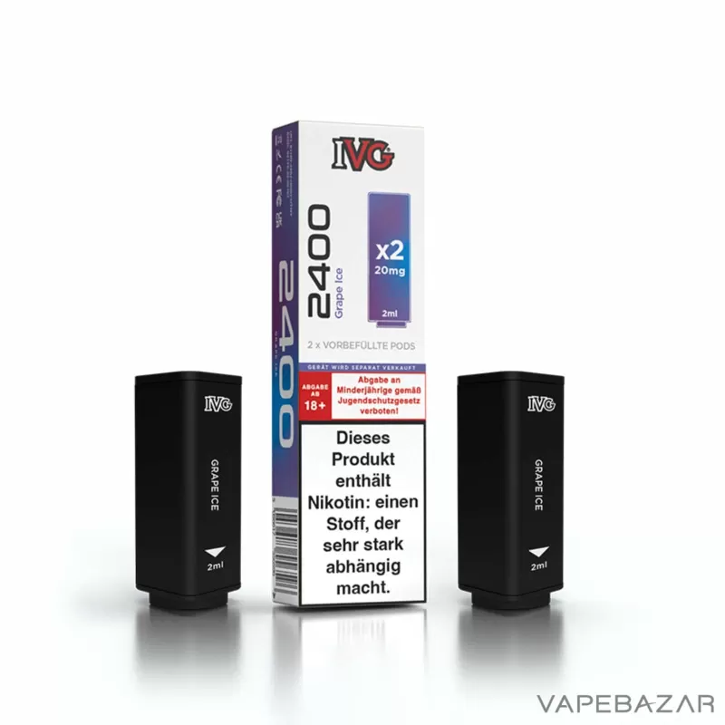 IVG 2400 – 4 Pod System – Prefilled Pods (2 Stk.) – Grape Ice - Image 3