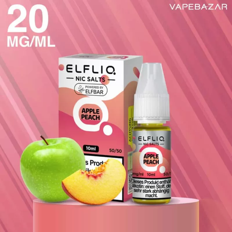 Elfliq Nikotinsalz Liquid 10ml – Apple Peach 20mg/ml Nikotin
