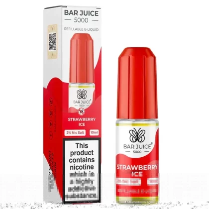 Bar Juice 5000 Strawberry Ice Nic Salt E-Liquid 5mg, 10mg & 20mg – Cool & Juicy Summer Refreshment | 10ml