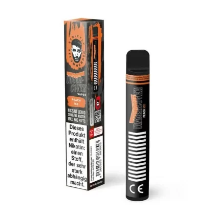 Undercover Vapes by Samra – Peach Ice - Undercover Vape / Pfirsich / Ice / Propylenglykol / pflanzliches Glycerin / Aromastoffe / Nikotin / 20mg/ml / 400 mAh / ca. 600