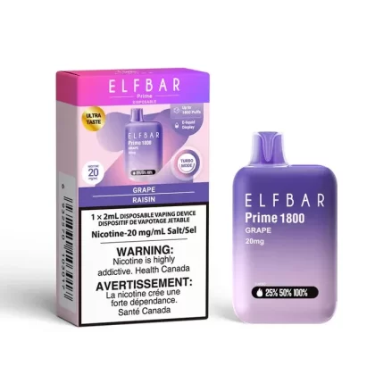 Elf Bar Disposable Vape – 1800 Puffs – Grape