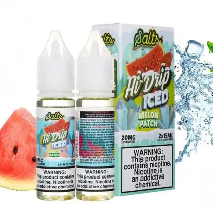 ICED MELON PATCH HI-DRIP SALTS 2 X 15ML 30ML - Vapebar Pk