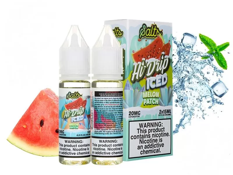 ICED MELON PATCH HI-DRIP SALTS 2 X 15ML 30ML - Vapebar Pk