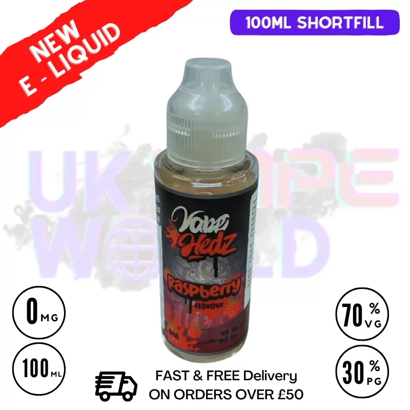 Raspberry Vape Hedz 100ml Shortfill Eliquid
