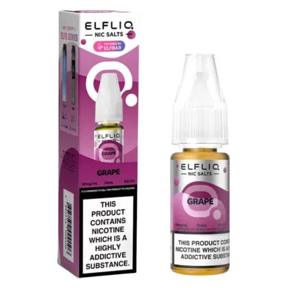 Grape Nic Salt E-Liquid by Elf Bar Elfliq (10ml) - 10mg