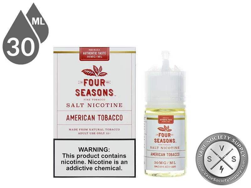 American Tobacco By Four Seasons Salt Nicotine 30ml - Image 2