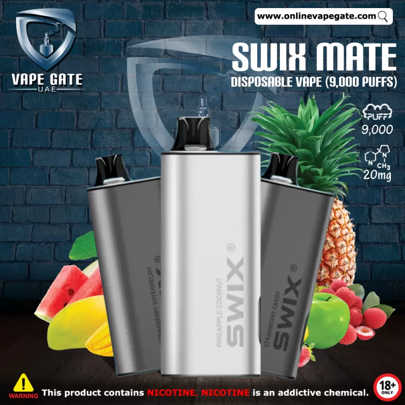 Swix Mate Disposable Vape (9,000 Puffs) - Strawberry Candy / 20 mg