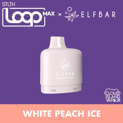 STLTH LOOP MAX X ELFBAR Pod Pack – White Peach Ice - Strength#20mg