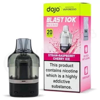 Straw-Raspberry Cherry Ice Dojo Blast 10K Refill Pack - Ecigpremium