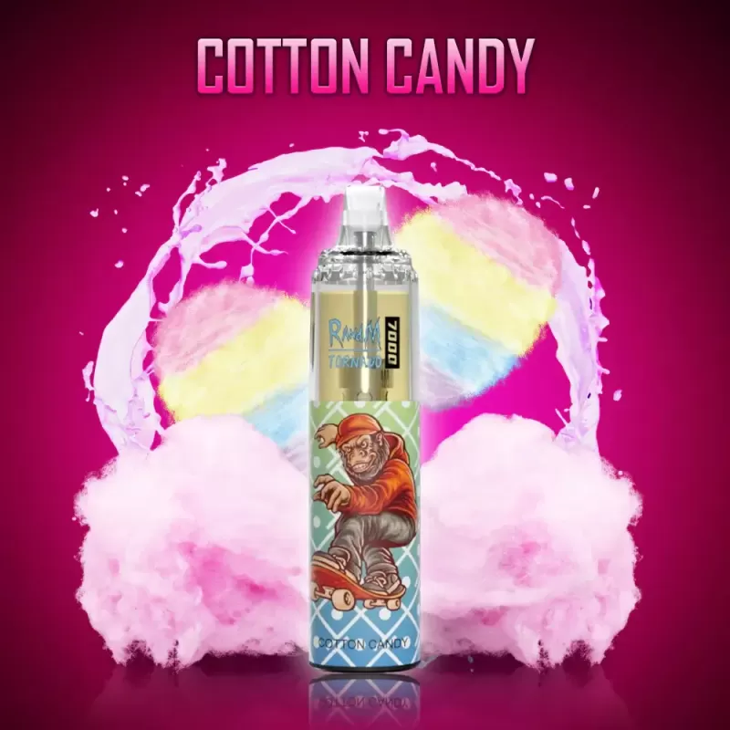 FUMOT Cotton Candy Randm Tornado 7000 Puff Bar R and M sorten