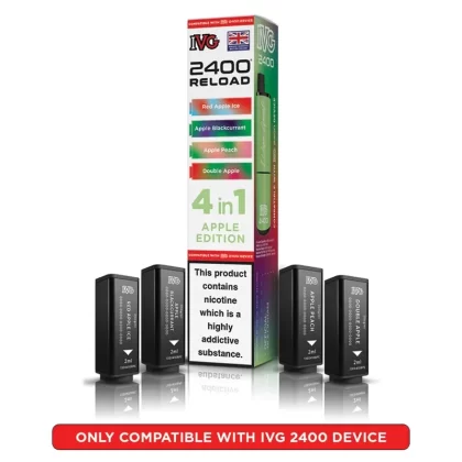 IVG 2400 Reload 4 in 1 Prefilled Pods Apple Edition - Strength#20mg
