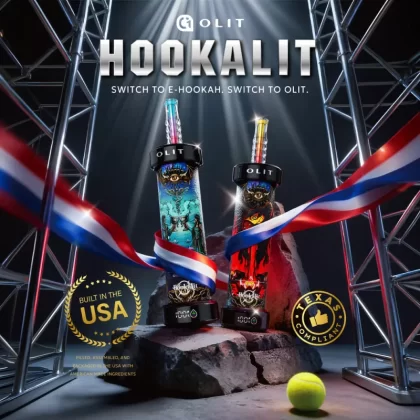 Built in USA | OLIT HookaLit 40K Puff Disposable E-Hookah - 40,000 Puffs - Watermelon Ice
