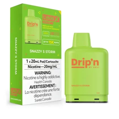 LEVEL X DRIP’N BOOST POD 20ML – SNAZZY S STORM