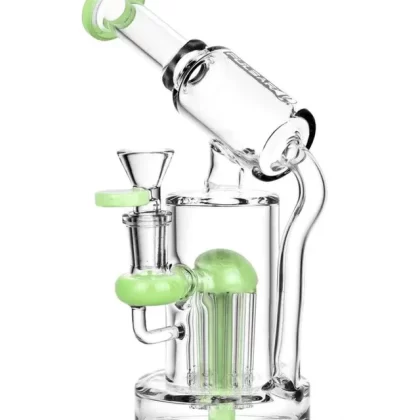 Pulsar 7.5″ Sidecar Oil Can Recycler Bong - Color#Black>Opaque Blue>Opaque Green>Opaque Pink>Opaque Purple>Opaque Yellow