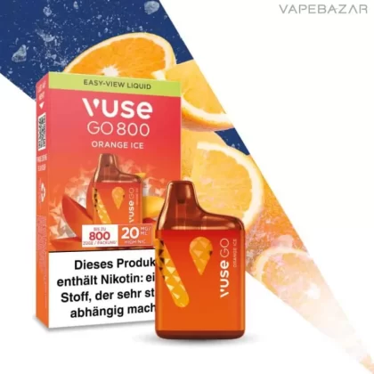 Vuse Go 800 – Orange Ice - Benzoesäure, Aromen; 20mg/ml