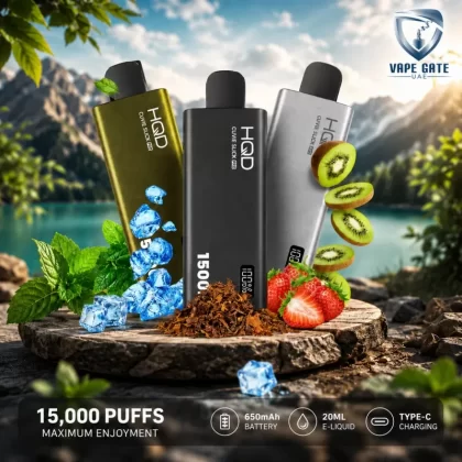 HQD Cuvie Slick Pro Disposables Vape (15,000 Puffs) - Blackberry Cherry Pomegranate / 20mg