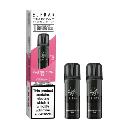 Watermelon BG Elfbar 600 Pods - 20mg - Vape Product (B5D9A9)