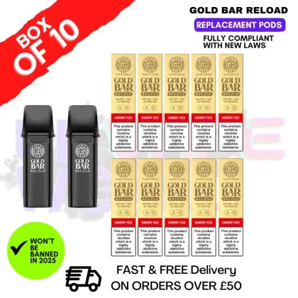 Cherry Fizz Gold Bar Reload Prefilled Pods Box of 10