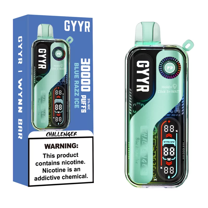 GYYR x Wynn Bar Challenger 30K Puff powered by PYNE POD Disposable Device - 30000 Puffs - Blue Razz Ice (Sealed w/o box) - Image 3
