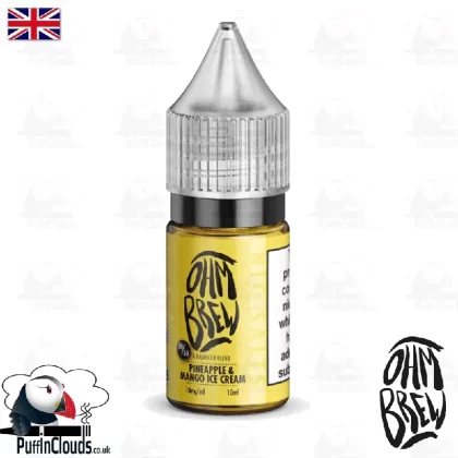 Ohm Brew Pineapple & Mango Ice Cream Nic Salt E-Liquid