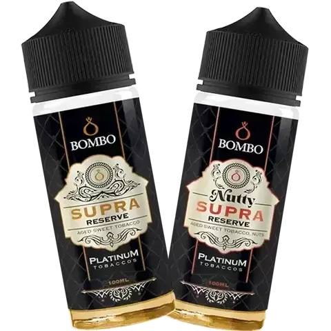 Bombo Platinum Tobaccos 100ml Shortfill E-Liquid - Flavour#Supra Reserve>Nutty Supra Reserve