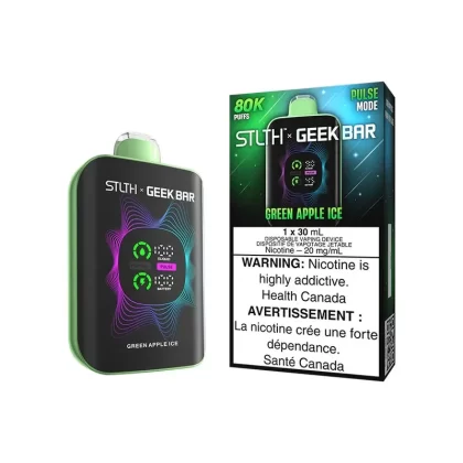 STLTH X GEEK BAR DISPOSABLE – 80k PUFFS – Green Apple Ice