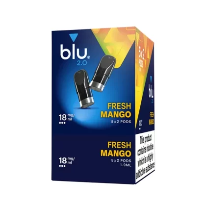 Blu 2.0 Fresh Mango E Liquid Pods – 5 Boxes - Nicotine Strength#18mg>9mg (5CD1ED)
