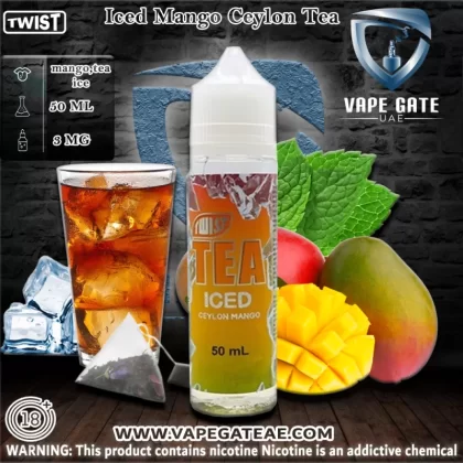 Iced Mango Ceylon Tea 50ml Ejuice by Twist Tea PGVG - 3 mg - 50 ml