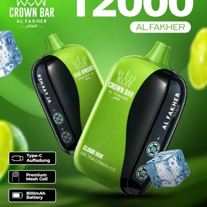 Al Fakher CrownBar Vape 12000 - Ice Tea Limonade Ice