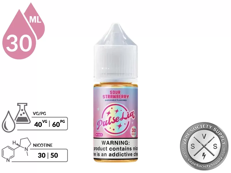 Sour Strawberry by Pulse Liq Salts 30ml - Image 2