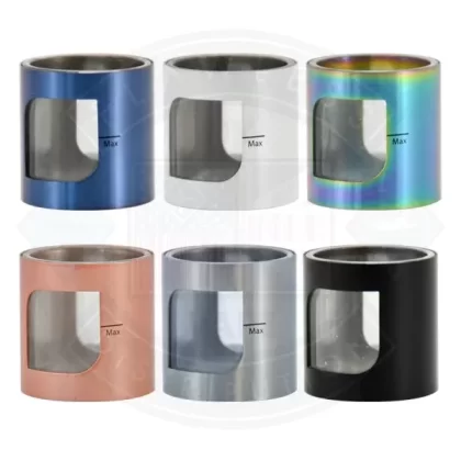 Aspire Pockex Pyrex Tube (with metal cover) 2ml Replacement Pyrex - Colour#Rose Gold>White>Black>Rainbow>Blue