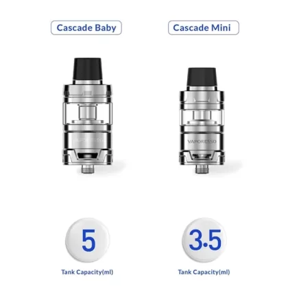 Vaporesso Cascade Baby-Mini Sub Ohm Tank Atomizer (5ML)-3.5ML - Stainless / 5ml