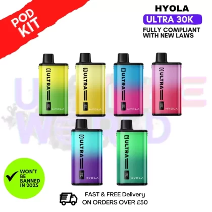 Hyola 30K Ultra 30000 Puff Prefilled Pod Kit – 2 For £18