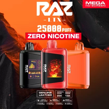 RAZ LTX 25K Zero Nicotine Disposable Device – 25,000 Puffs - Razzle Dazzle (0% Nic)
