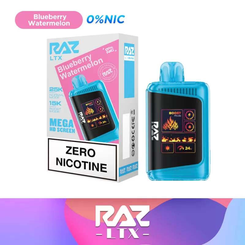 RAZ LTX 25K Zero Nicotine Disposable Device – 25,000 Puffs - Razzle Dazzle (0% Nic) - Image 3