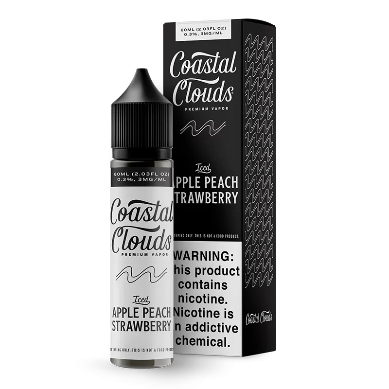 Coastal Clouds - Iced Apple Peach Strawberry - 60ML E-Liquid