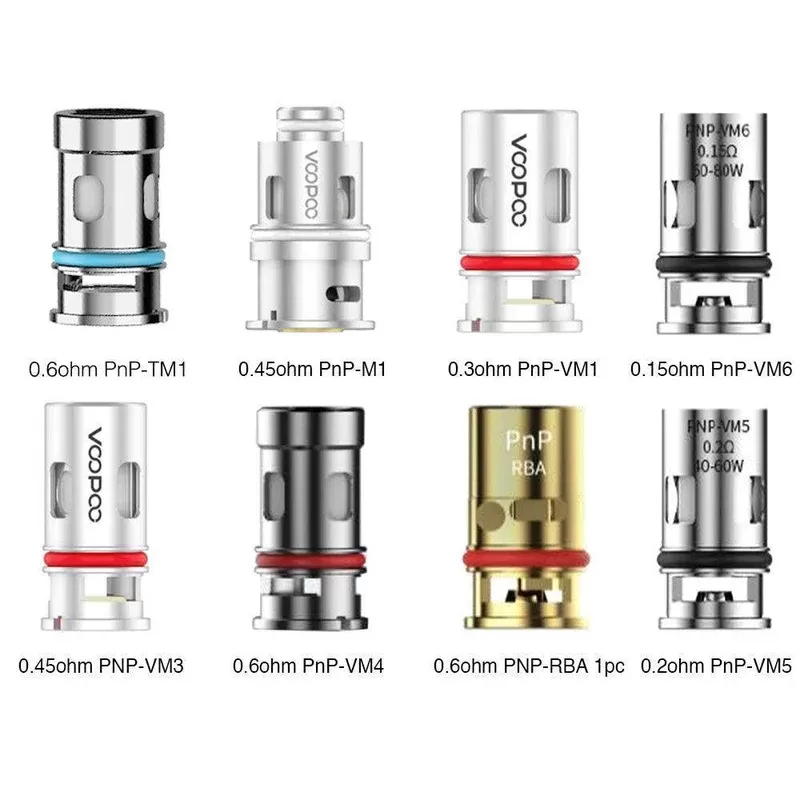VOOPOO PnP Replacement Coils – 5 Pack (VM1 / VM3 / VM4 / VM5 / VM6 / R2 / TR1)