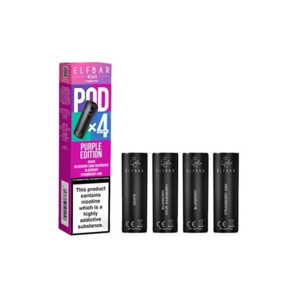 Elf Bar 4in1 Purple Edition Pods (4 Pack) - Strength#20mg (E2BED2)
