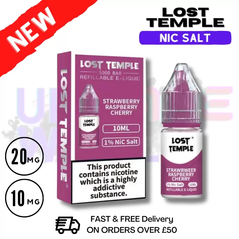 LOST TEMPLE ‘Strawberry Raspberry Cherry’ Nic Salt