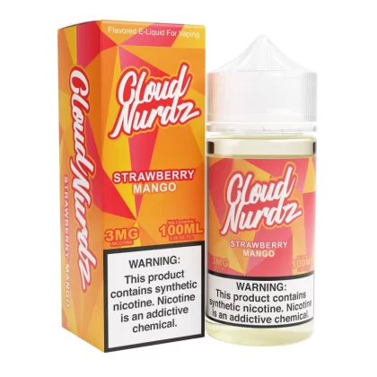 Strawberry Mango 100ml Synthetic Nic Vape Juice – Cloud Nurdz - Vape Product (050B8D)