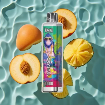 UWIN Crystal 10000 Puffs Disposable Vape Peach Mango Pineapple – 18ml E-Liquid, 650mAh Rechargeable, RGB Lights - Bangvapeaustralia