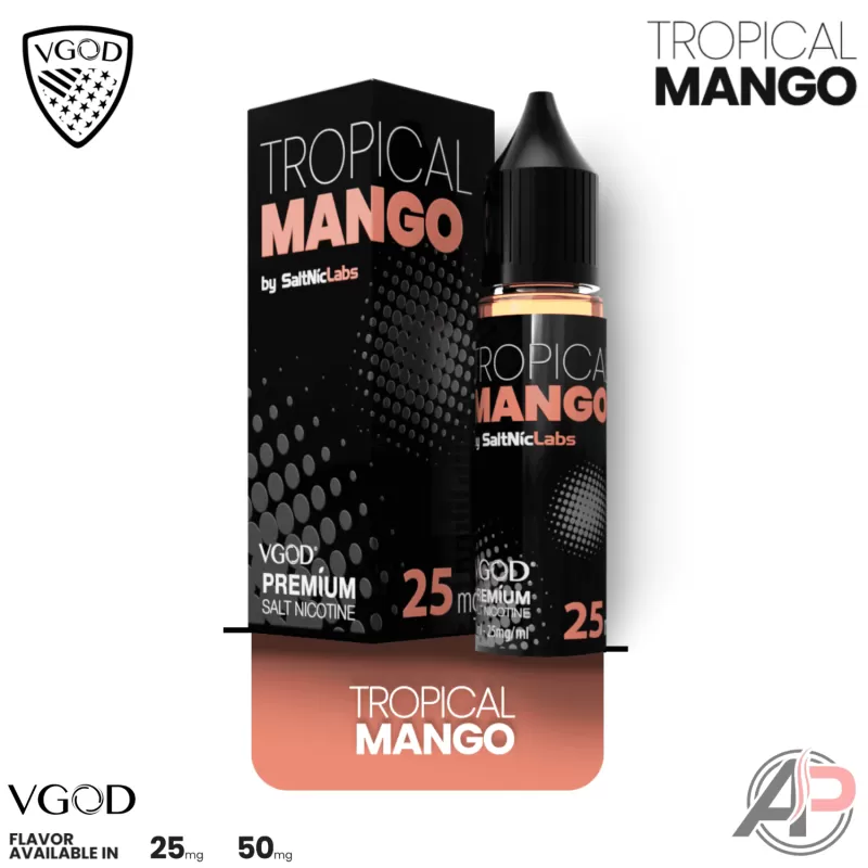 Vgod Tropical Mango Salt Nicotine 30mL - Image 2