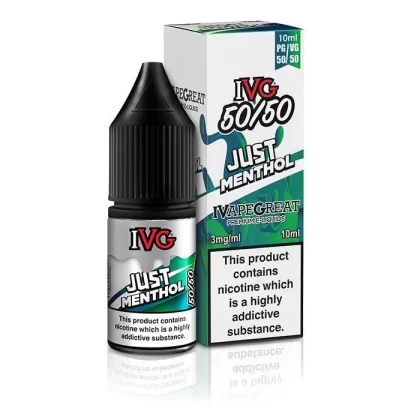 IVG 50/50 Just Menthol 10ml Nic Salt Vape Juice - Strength 12mg