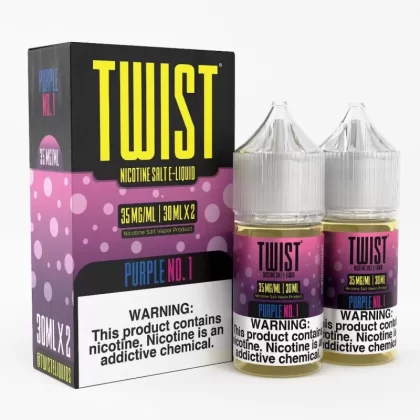 Twist e-Liquids Salt Purple No. 1 eJuice - 60mL (2x30mL); Vape Product, Vape Product